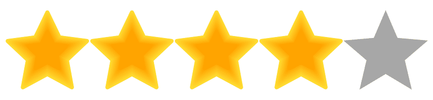 Four out of five stars rating for the top barber in Bartow, with four yellow stars and one grey star.