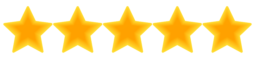 Image of five yellow stars arranged horizontally, representing a five-star rating—a nod to the top-notch service you can expect from any barber in Bartow.