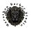 A logo featuring a black and gold lion's head at the center, checkered flags in the background, and the text "Marathon Barber Studio" encircling the image in a circular layout. Proudly representing Bartow, Florida.